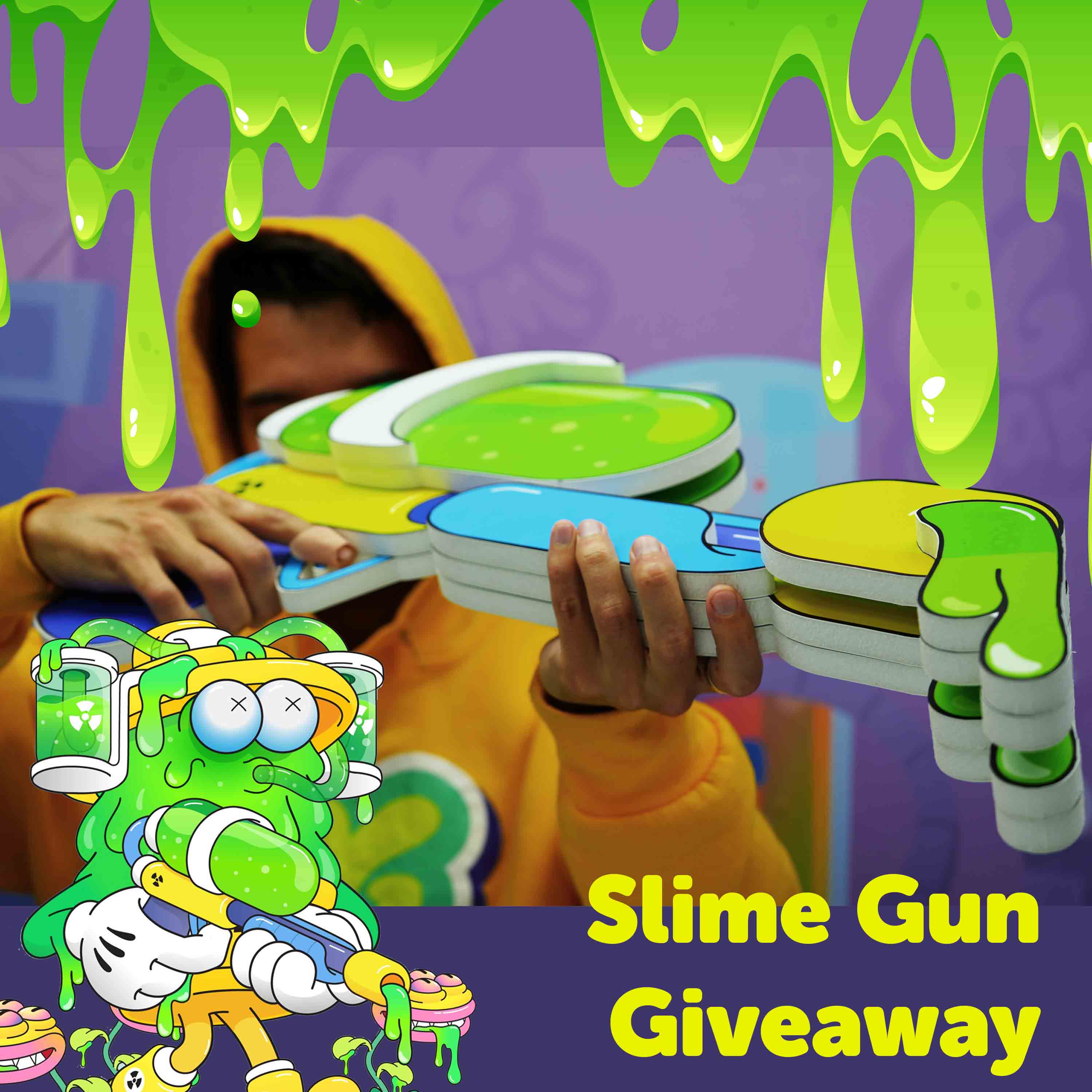 foami twitter giveaway 9 of Garbage Friends squirt gun from Garbage Friends NFT project - custom nft foam physicals for web3